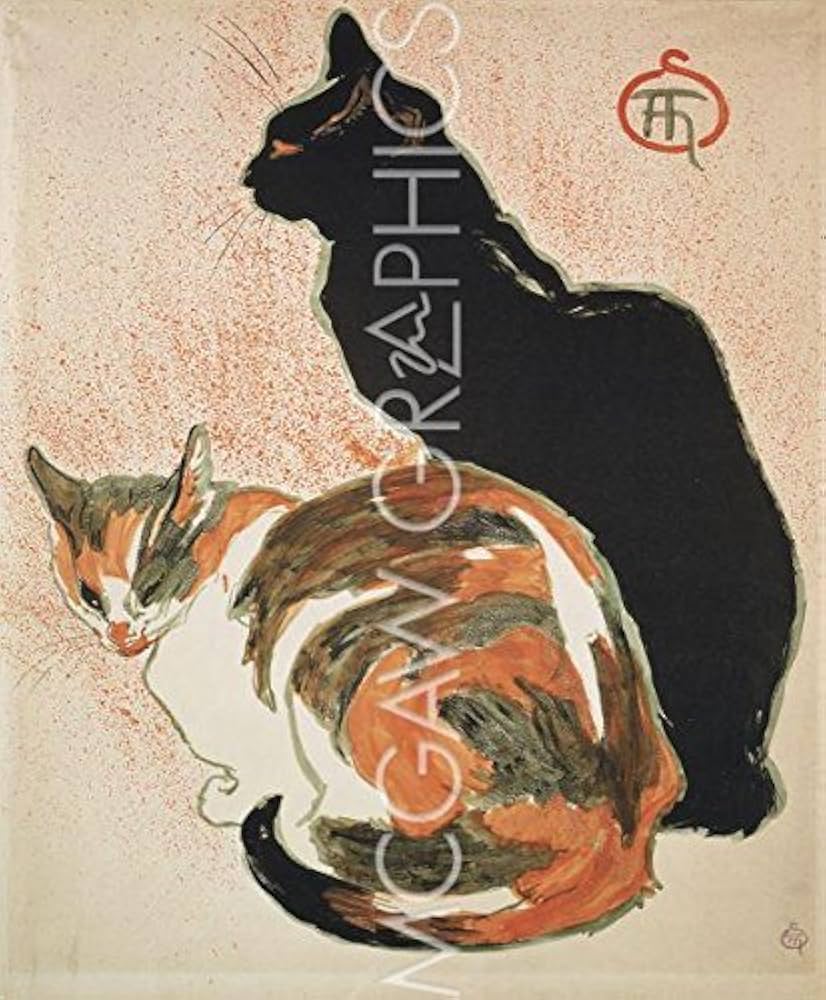 Amazon.com: Bruce McGaw Graphics Two Cats 1894, Theophile